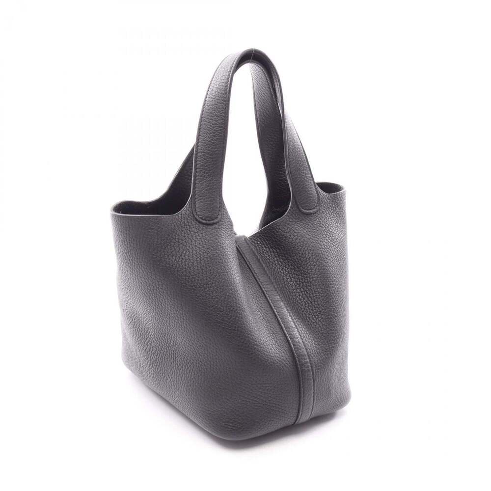 Hermes Picotin Lock PM Handbag, Taurillon Clemence Leather, Women's, Black, 0... - Picture 2 of 6